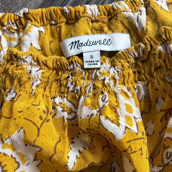 Madewell Silk One-Shoulder Ruffle Top - Picture 4 of 7